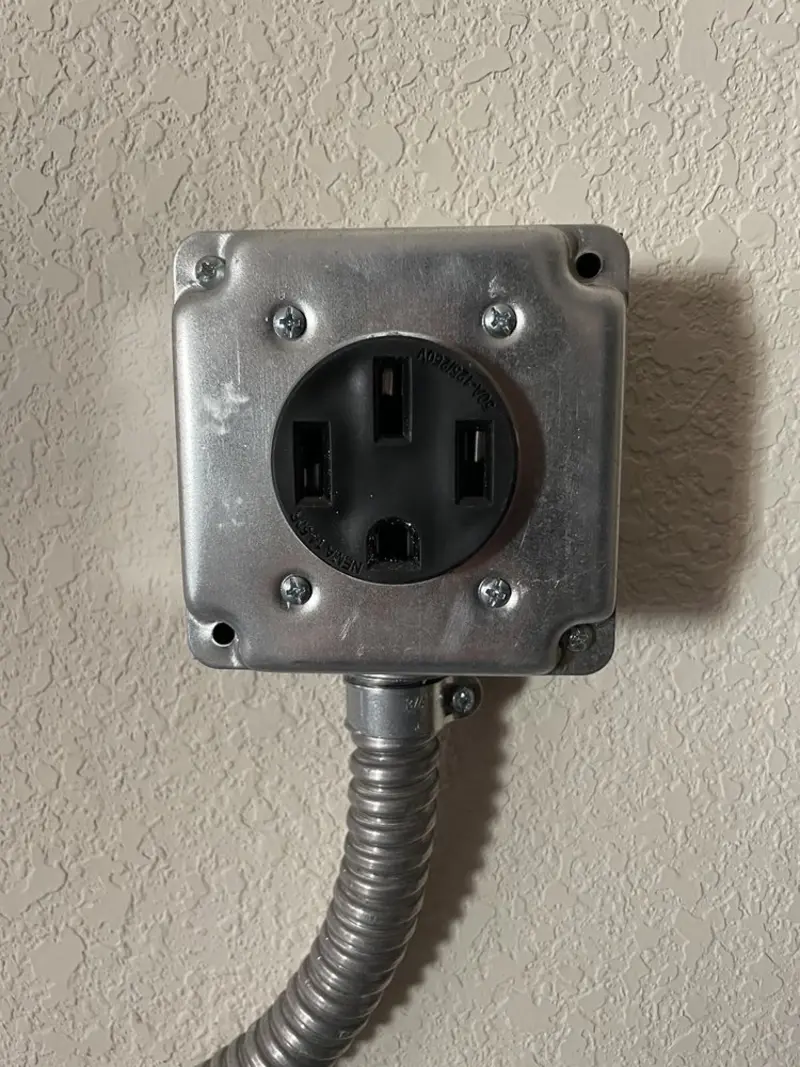 NEMA 14-50 outlet installed for Smart Home Electrical in Giddings